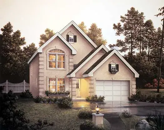European house plans 77-139 - front exterior, 1,985 sq ft, 4 bed, 3 bath house plans | Monster House Plans