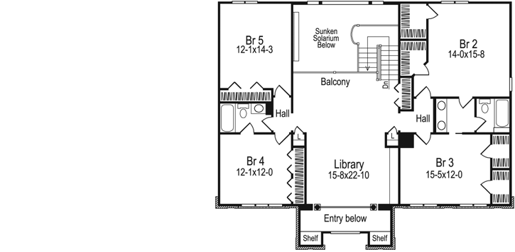 Upper/Second Floor Plan: 77-141
