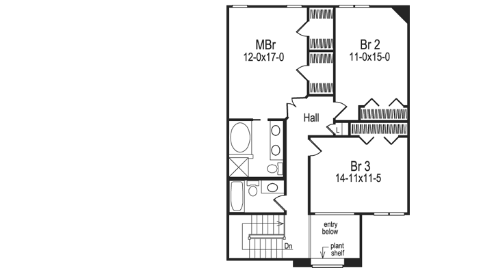 Upper/Second Floor Plan: 77-148