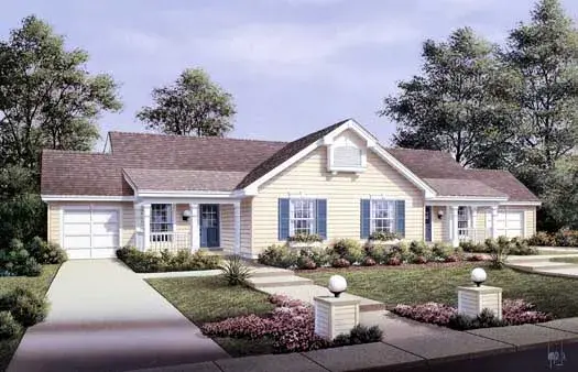 Traditional house plans 77-151 - front exterior, 1,704 sq ft, 4 bed, 2 bath house plans | Monster House Plans