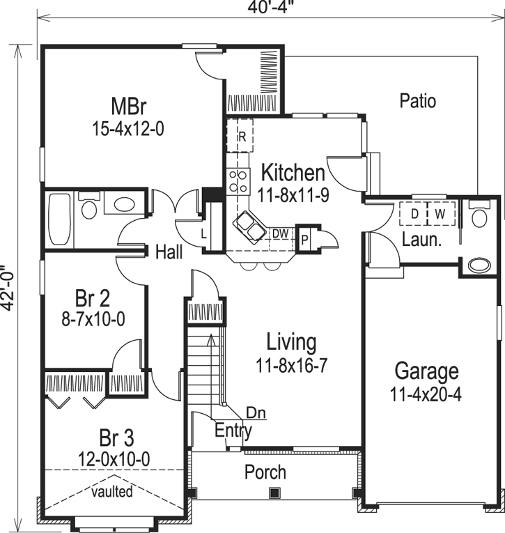 Main Floor Plan: 77-156