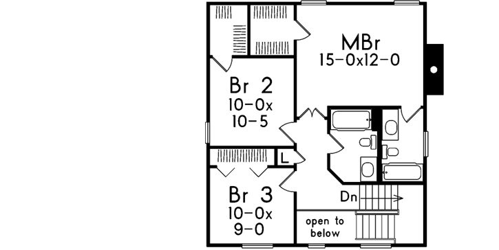 Upper/Second Floor Plan: 77-158