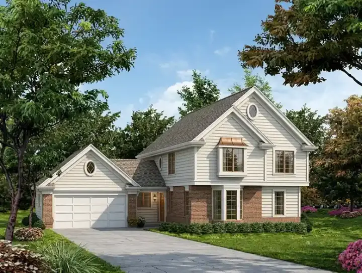 Traditional house plans 77-159 - front exterior, 2,012 sq ft, 5 bed, 2 bath house plans | Monster House Plans