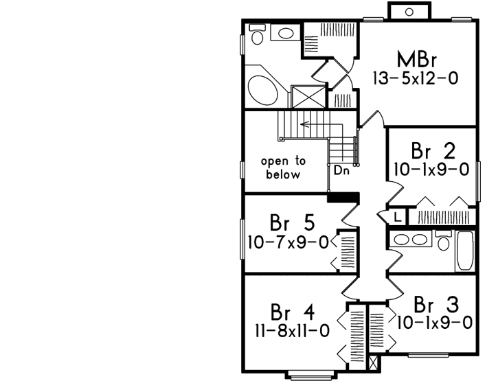 Upper/Second Floor Plan: 77-159