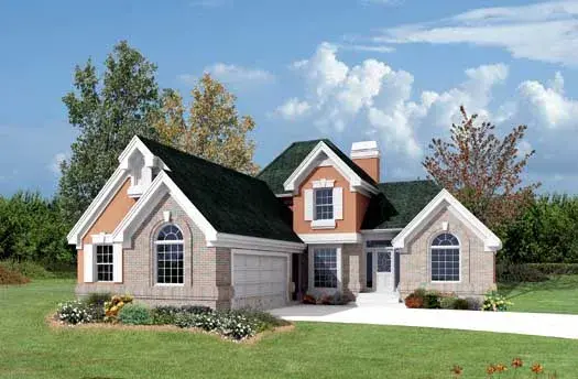 Southern house plans 77-160 - front exterior, 1,619 sq ft, 3 bed, 2 bath house plans | Monster House Plans
