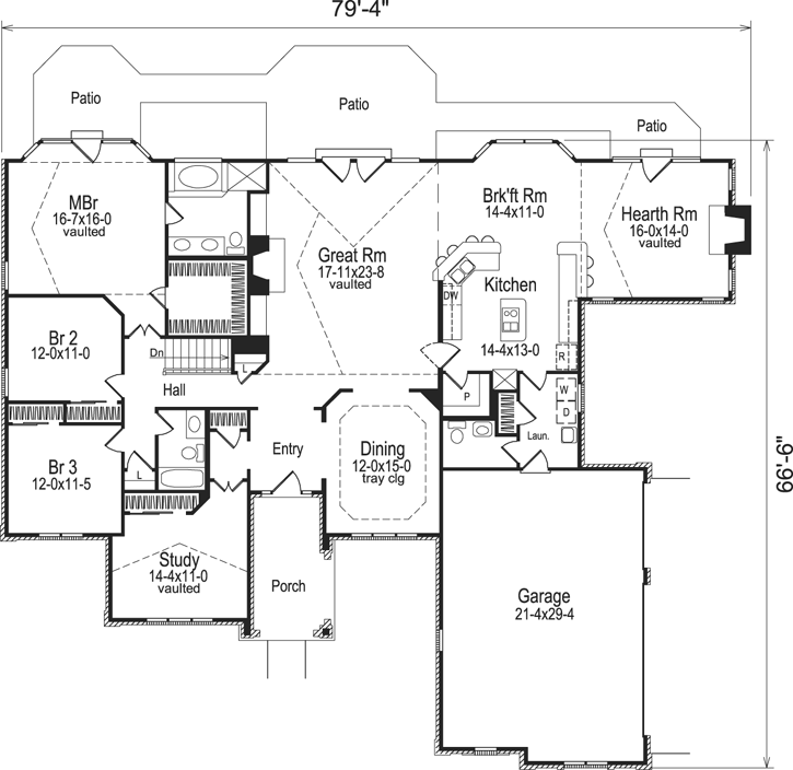 Main Floor Plan: 77-175