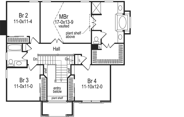 Upper/Second Floor Plan: 77-176