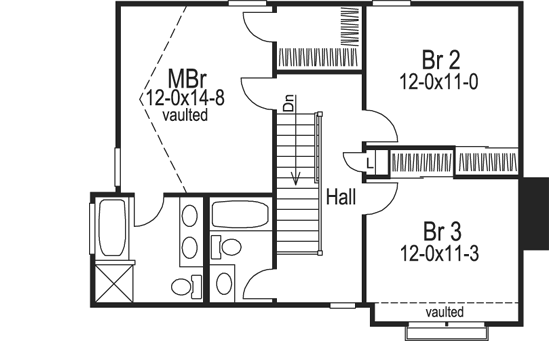 Upper/Second Floor Plan: 77-179