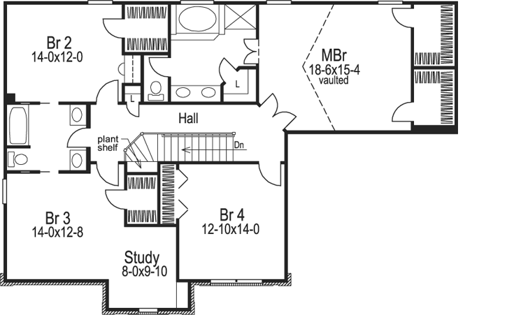 Upper/Second Floor Plan: 77-184