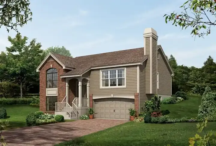 Traditional house plans 77-186 - front exterior, 1,340 sq ft, 3 bed, 2 bath house plans | Monster House Plans