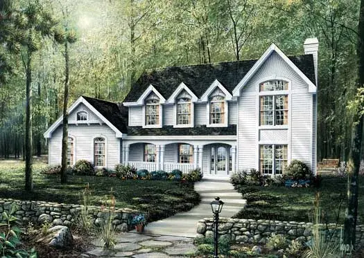 Country house plans 77-189 - front exterior, 2,967 sq ft, 4 bed, 3 bath house plans | Monster House Plans