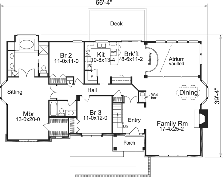 Main Floor Plan: 77-194