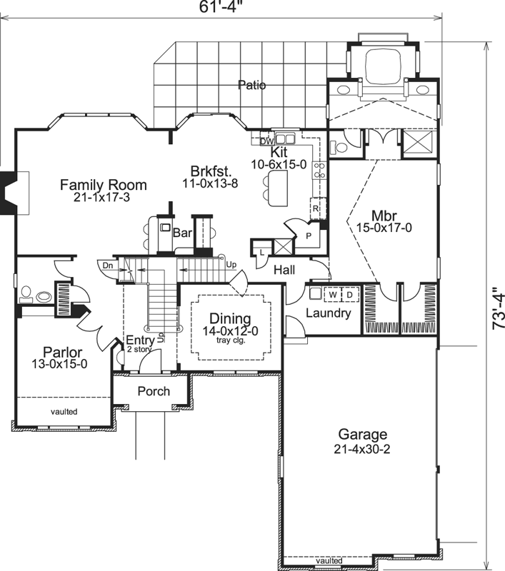 Main Floor Plan: 77-196