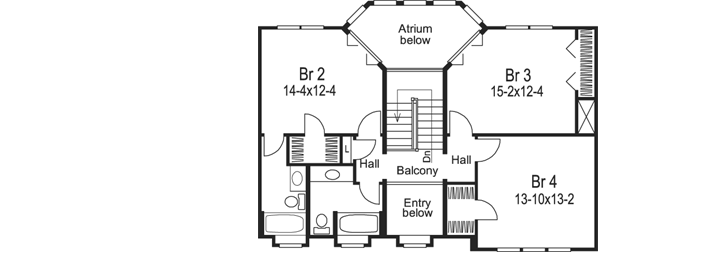Upper/Second Floor Plan: 77-197