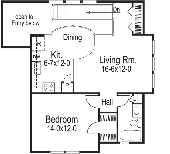 Upper/Second Floor Plan: 77-198