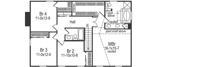 Upper/Second Floor Plan: 77-204