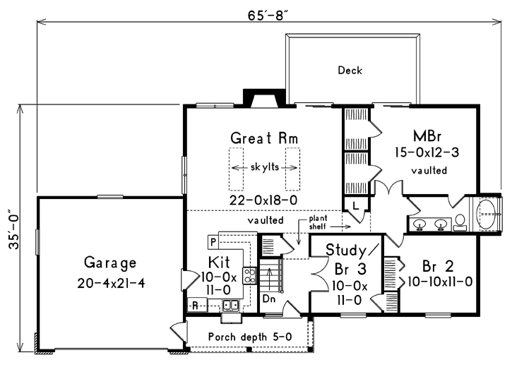 Main Floor Plan: 77-206