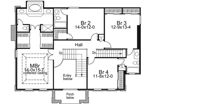 Upper/Second Floor Plan: 77-209