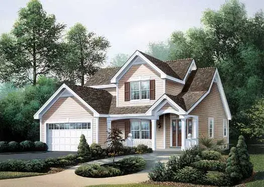 Traditional house plans 77-211 - front exterior, 2,231 sq ft, 3 bed, 2 bath house plans | Monster House Plans