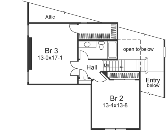 Upper/Second Floor Plan: 77-211