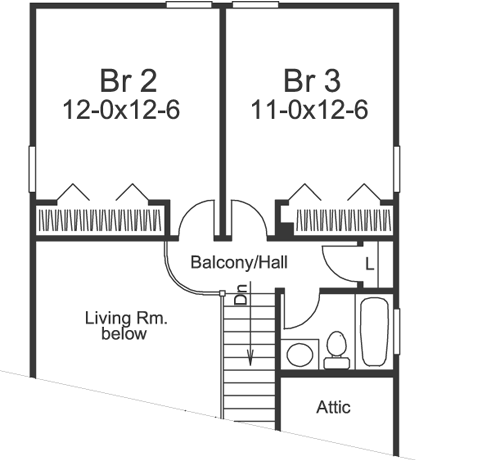 Upper/Second Floor Plan: 77-213
