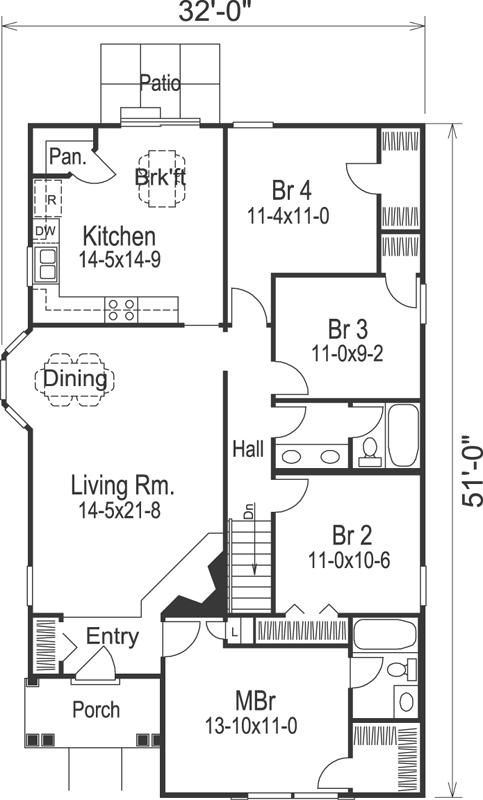 Main Floor Plan: 77-227