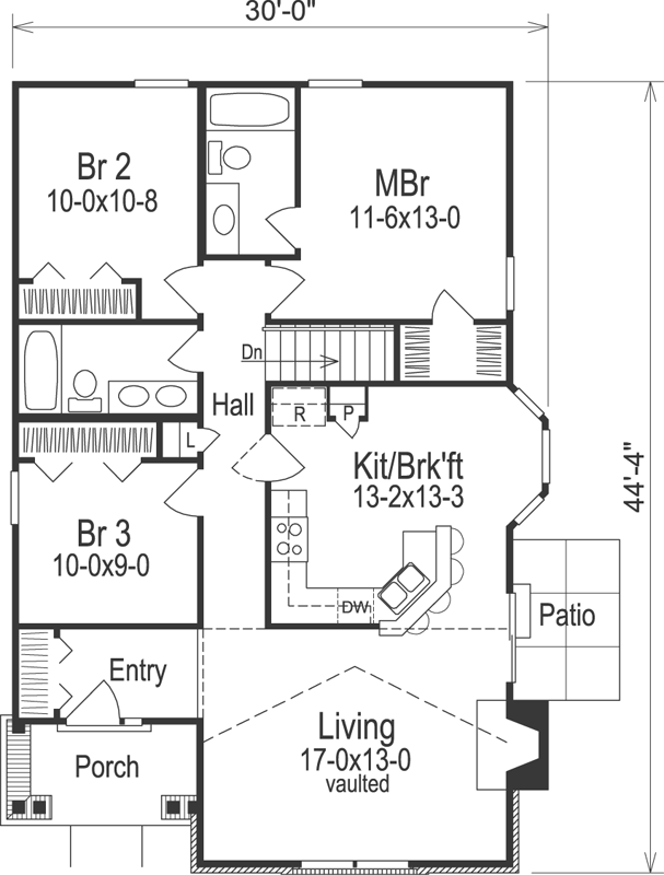 Main Floor Plan: 77-232