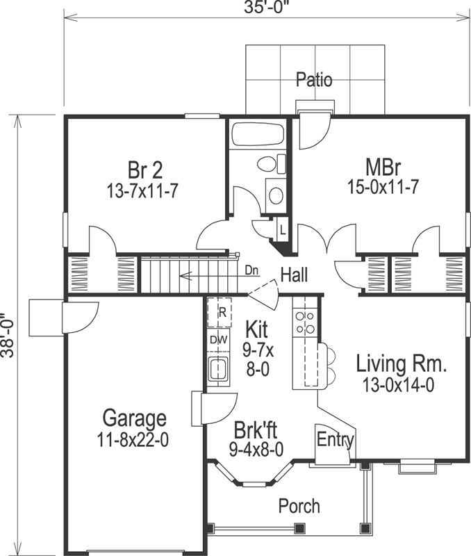 Main Floor Plan: 77-234
