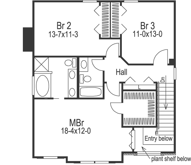 Upper/Second Floor Plan: 77-239