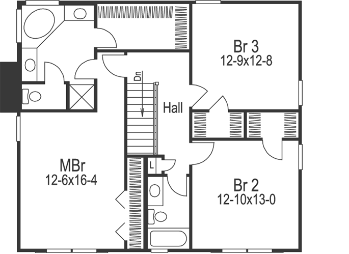 Upper/Second Floor Plan: 77-247