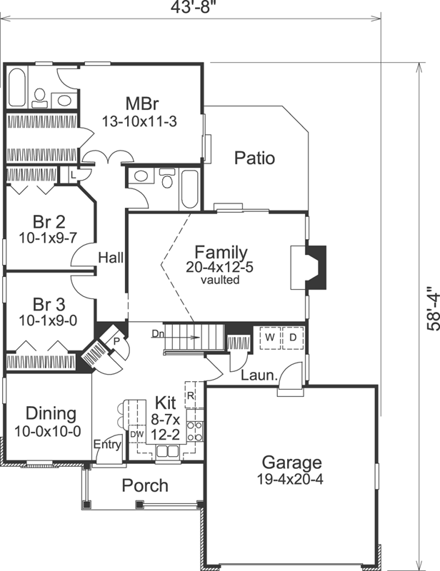 Main Floor Plan: 77-250