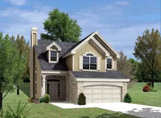 Traditional house plans 77-252 - front exterior, 2,158 sq ft, 3 bed, 2 bath house plans | Monster House Plans