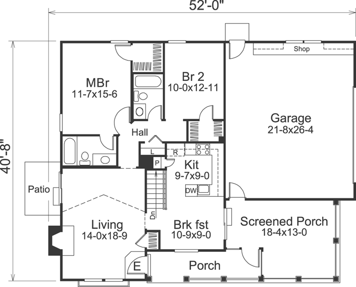 Main Floor Plan: 77-253
