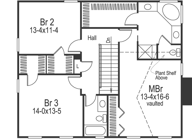 Upper/Second Floor Plan: 77-256
