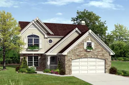 Traditional house plans 77-263 - front exterior, 2,167 sq ft, 4 bed, 2 bath house plans | Monster House Plans