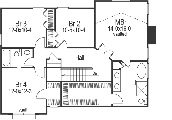 Upper/Second Floor Plan: 77-263