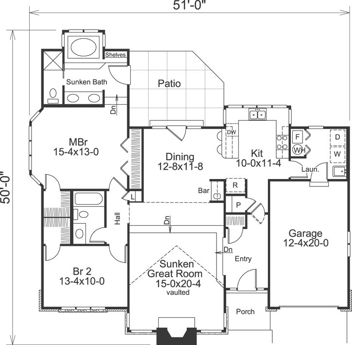 Main Floor Plan: 77-268