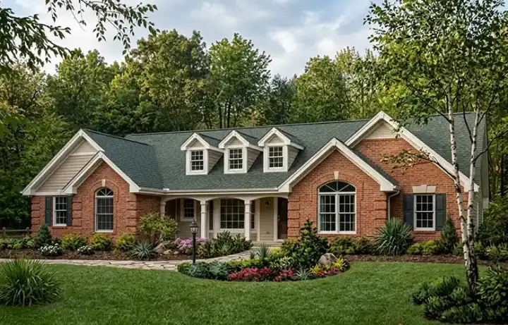 Country house plans 77-271 - front exterior, 1,929 sq ft, 4 bed, 3 bath house plans | Monster House Plans