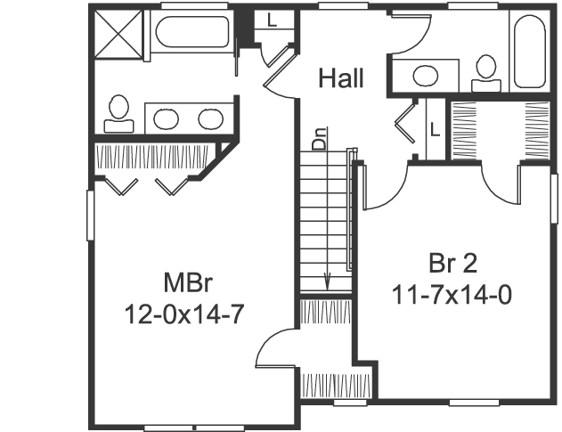 Upper/Second Floor Plan: 77-273
