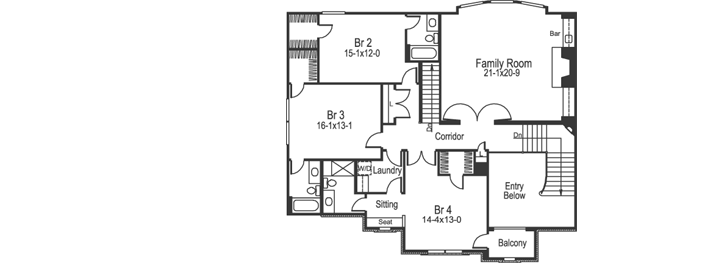 Upper/Second Floor Plan: 77-274