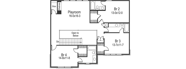 Upper/Second Floor Plan: 77-277