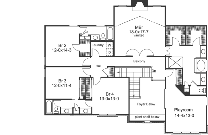 Upper/Second Floor Plan: 77-283