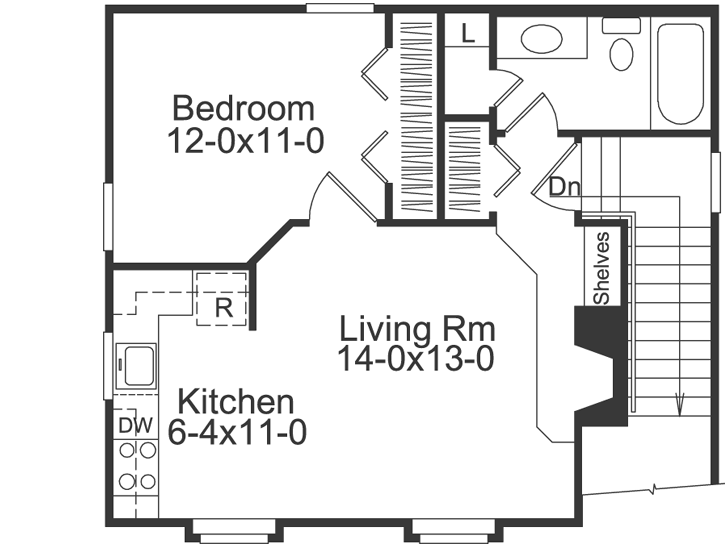 Upper/Second Floor Plan: 77-284