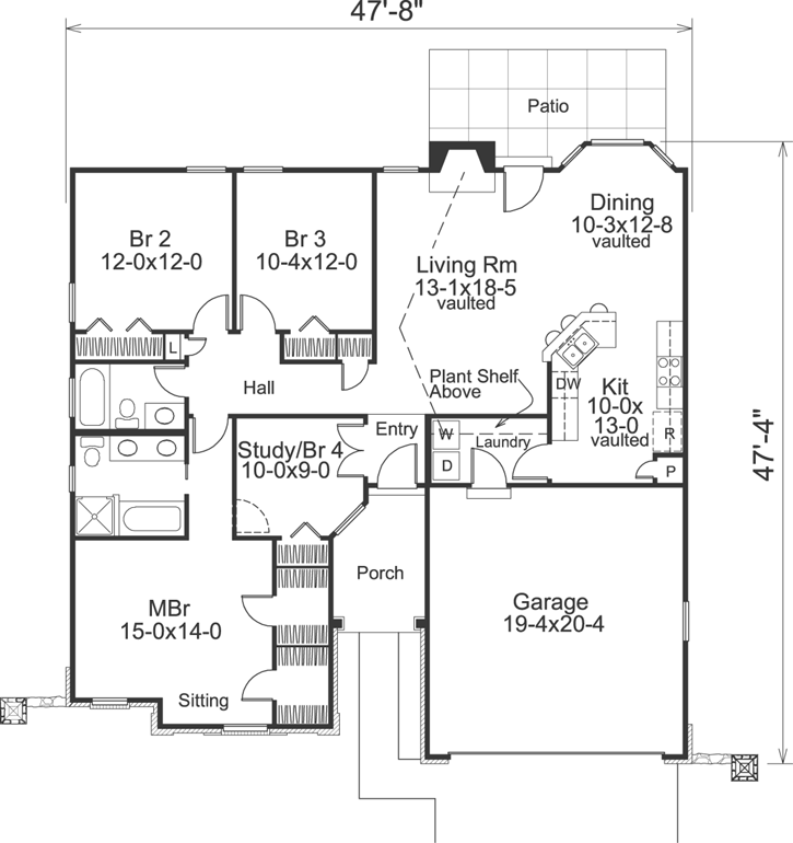 Main Floor Plan: 77-287