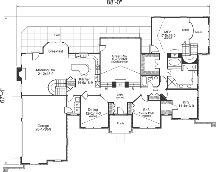 Main Floor Plan: 77-290