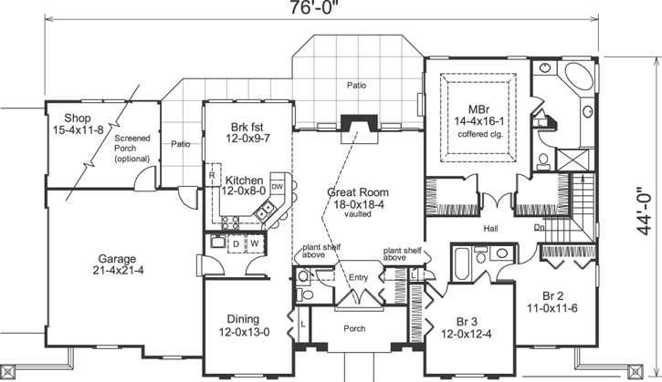 Main Floor Plan: 77-291