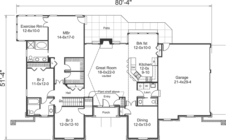 Main Floor Plan: 77-292