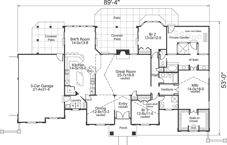 Main Floor Plan: 77-296