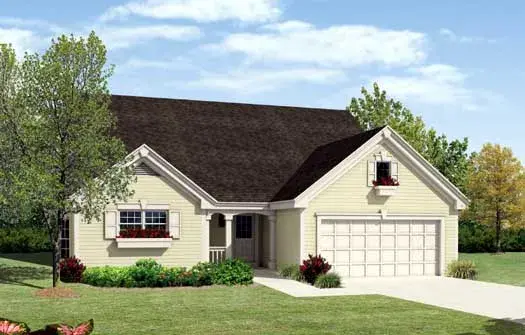 Traditional house plans 77-298 - front exterior, 2,121 sq ft, 4 bed, 3 bath house plans | Monster House Plans