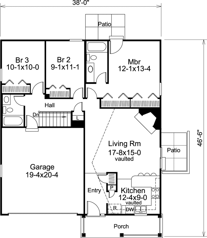 Main Floor Plan: 77-305
